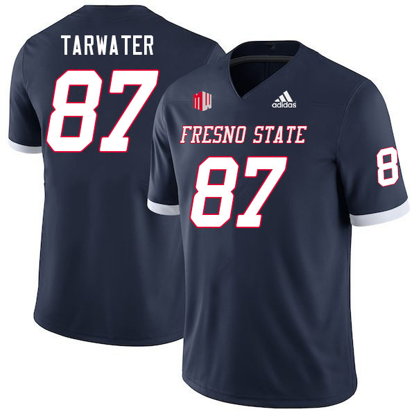 Men #87 Jake Tarwater Fresno State Bulldogs College Football Jerseys Stitched Sale-Navy - Click Image to Close